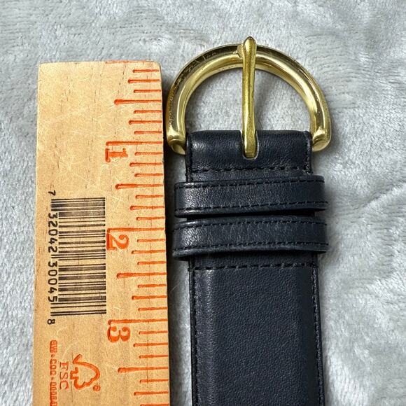 Coach Black Leather Belt with Gold Buckle - Picture 12 of 14